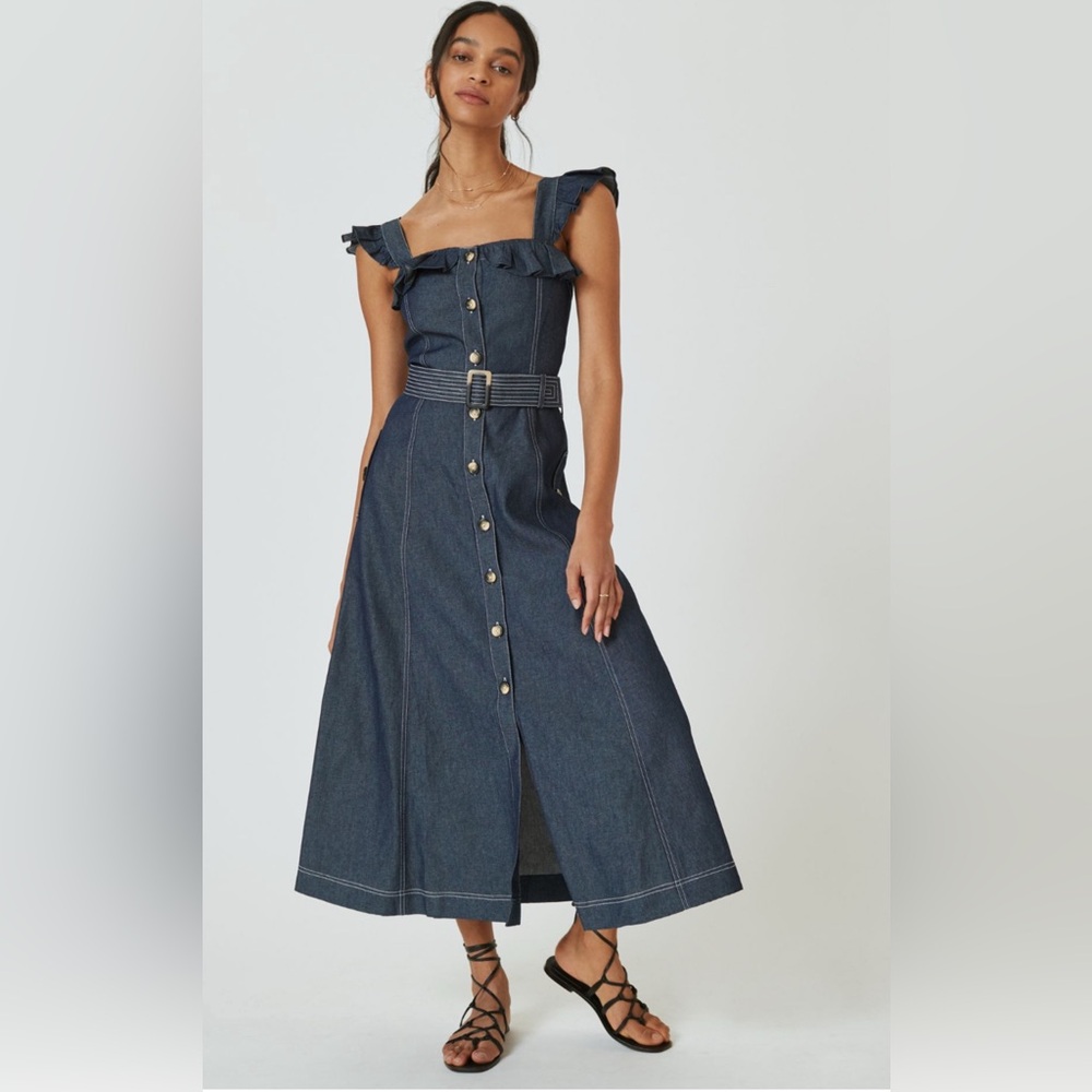 Anthropologie Blue Maxi Dress